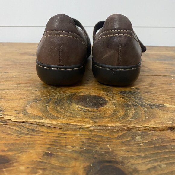 Clarks Bendables Roseville Mary Jane Brown Leather Comfort Shoe Loafers Size 7.5 - Picture 8 of 11